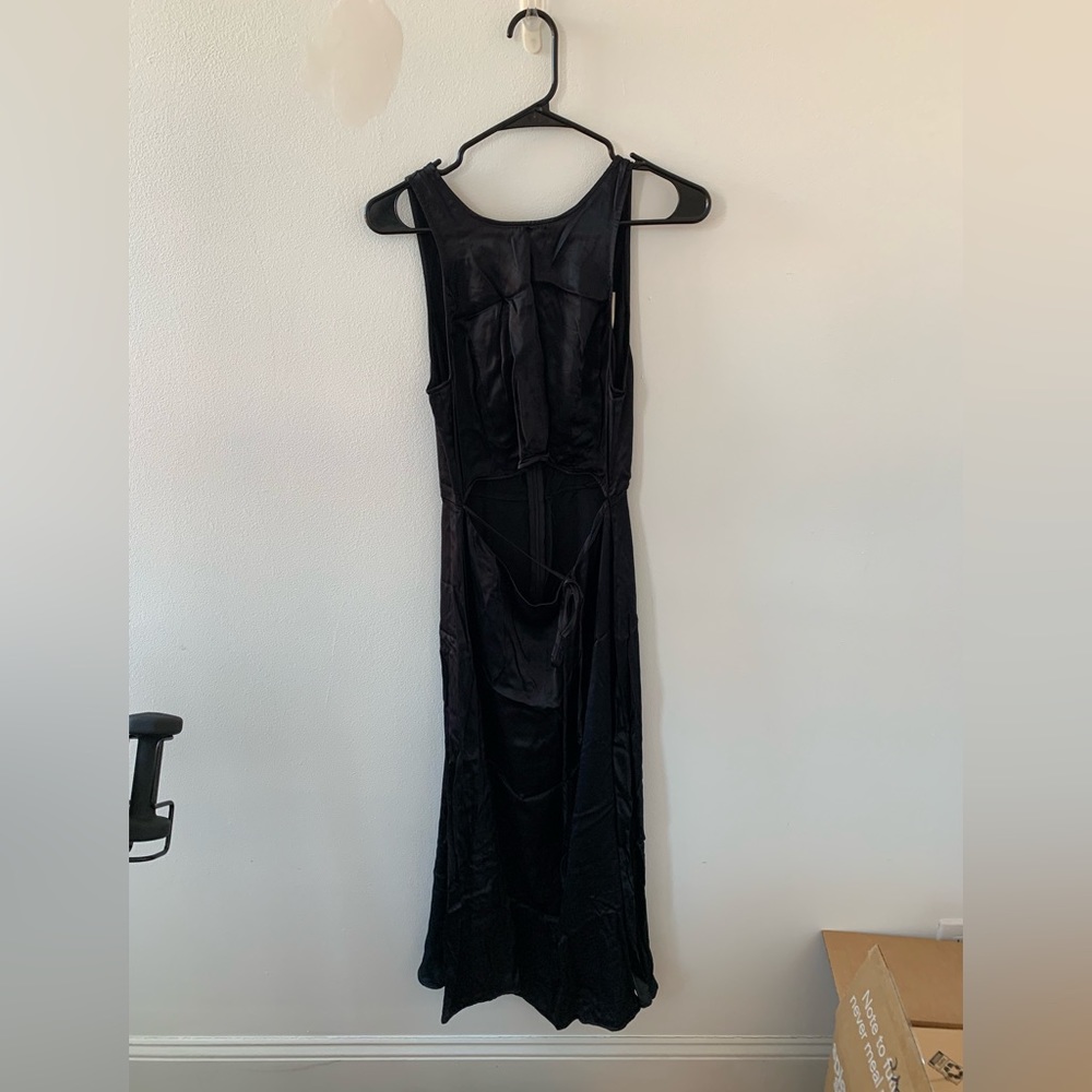 Zara Satin MIDI Dress with cutout